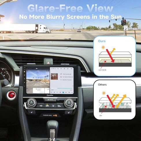 Dasaita G12 Car Stereo for Honda Civic 2015-2022 with Wireless Carplay & Android Auto, 4G LTE, 9" Touch Screen Head Unit, GPS Radio, Bluetooth + WiFi, 4G RAM 64G ROM, Android 12 in Saudi Arabia