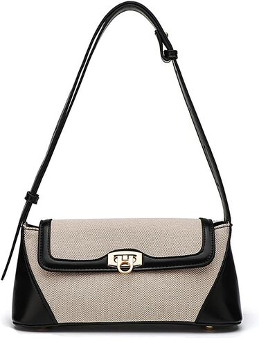 Small Shoulder Bag for Women, Retro PU Leather Underarm Bag Top Handle Hobo Tote Clutch Handbag Purse with Buckle Closure in Kuwait