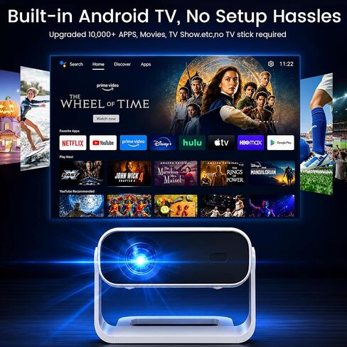Projector for Bedroom Built-in Music and Auto Timing Multiple Lighting Effects to Choose from Home Theater Gifts for Children Party Campsites-11 in Saudi Arabia