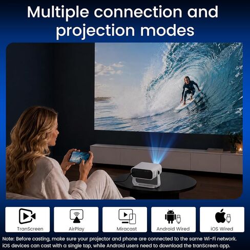 Projector for Bedroom Built-in Music and Auto Timing Multiple Lighting Effects to Choose from Home Theater Gifts for Children Party Campsites-11 in Saudi Arabia