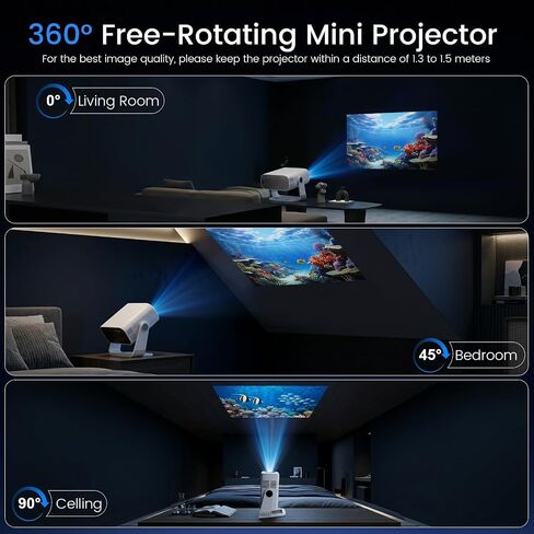 Projector for Bedroom Built-in Music and Auto Timing Multiple Lighting Effects to Choose from Home Theater Gifts for Children Party Campsites-11 in Saudi Arabia