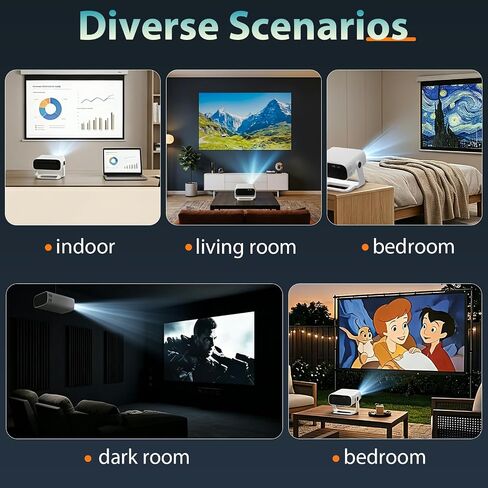 Projector for Bedroom Built-in Music and Auto Timing Multiple Lighting Effects to Choose from Home Theater Gifts for Children Party Campsites-11 in Saudi Arabia