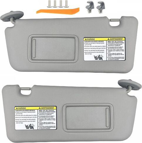 Pair of Left and Right Sun Visors Gray Color for Toyota RAV4 2004 2005 Interior Sun Visor Sunshade Replacement W/Makeup Mirror in Saudi Arabia