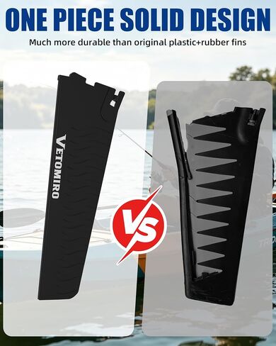 Turbo Fin Replacement Kit Compatible with Mirage Drive – Solid Fully Rubber-Encased Fins, Upgrade for Turbo Fin Systems, Includes All Installation Parts, Mast Not Included in Saudi Arabia