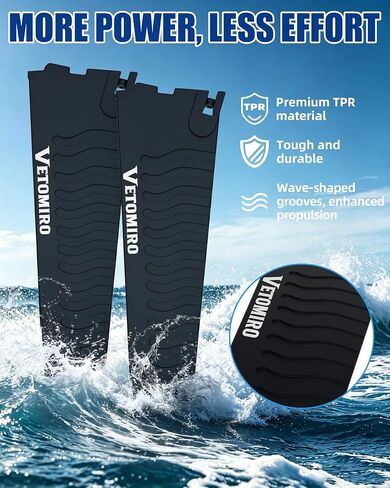 Turbo Fin Replacement Kit Compatible with Mirage Drive – Solid Fully Rubber-Encased Fins, Upgrade for Turbo Fin Systems, Includes All Installation Parts, Mast Not Included in Saudi Arabia