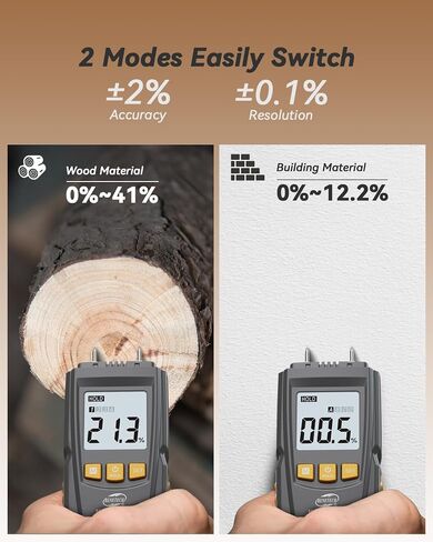 Digital Moisture Meter Pin-Type Multifunctional Humidity Water Detector for Building Material Firewood Walls Paper in Saudi Arabia