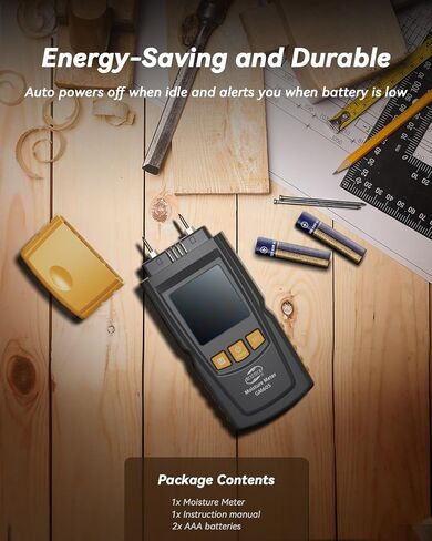 Digital Moisture Meter Pin-Type Multifunctional Humidity Water Detector for Building Material Firewood Walls Paper in Saudi Arabia