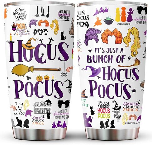 34HD Witches Brew Tumbler 20oz Stainless Steel, Sister Coffee Cup, Sanderson Sister Gift for Christmas Halloween, Hocus Gift for Women in Saudi Arabia