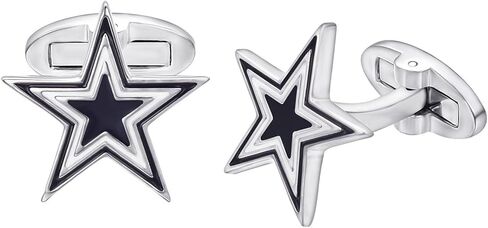 Yoursfs Blue Five Star Cufflinks for Men Stainless Steel Classic Wedding Engagement Cuff Links in Saudi Arabia