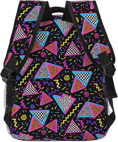 Funny 80S 90S Pattern Backpack Casual Hiking Camping Travel Backpacks Lightweight Daypack Bag Women Men Bookbag in Saudi Arabia