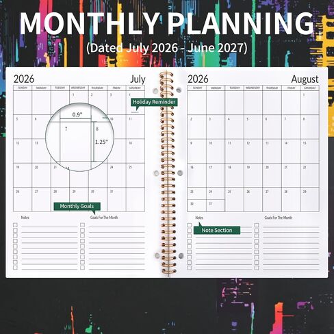 Student Planner 2024-2025 - Monthly and Weekly School Planner 2024-2025 for Middle School or High School, Aug 2024 - Jun 2025, 8.5" x 11", 2024-2025 Student Planner Academic Year with Thick Paper, 3-Hole Punched & Stickers - Multi in Saudi Arabia