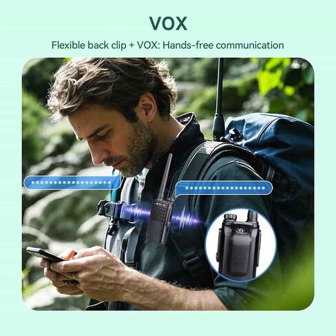 Retevis RT47 Waterproof Walkie Talkie,2 Way Radio Long Range,Lightweight,Rechargeable,Portable Two Way Radio for Camping Fishing (Black,2 Pack) in Saudi Arabia