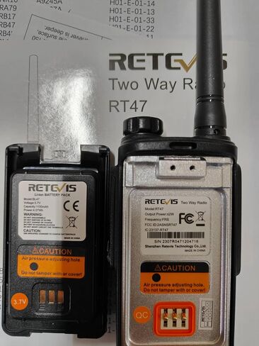 Retevis RT47 Waterproof Walkie Talkie,2 Way Radio Long Range,Lightweight,Rechargeable,Portable Two Way Radio for Camping Fishing (Black,2 Pack) in Saudi Arabia