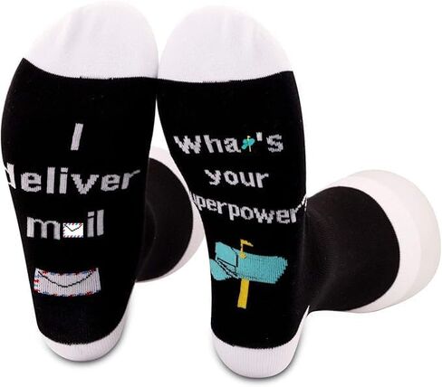 G2TUP Mail Carrier Mailman Gift I Deliver Mail What's Your Superpower Socks Thank You Retirement Appreciation Day Gift in Saudi Arabia