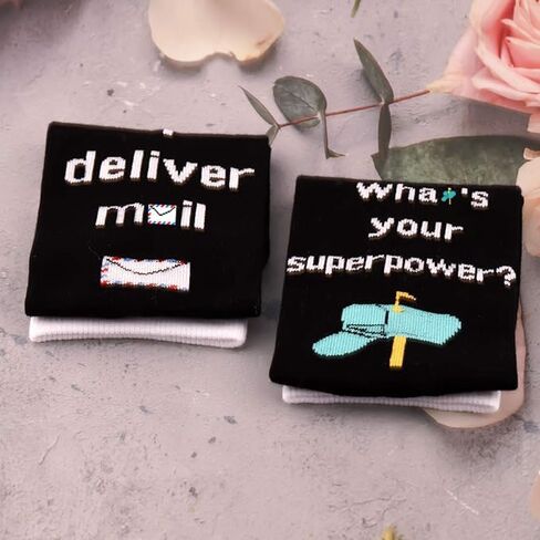 G2TUP Mail Carrier Mailman Gift I Deliver Mail What's Your Superpower Socks Thank You Retirement Appreciation Day Gift in Saudi Arabia