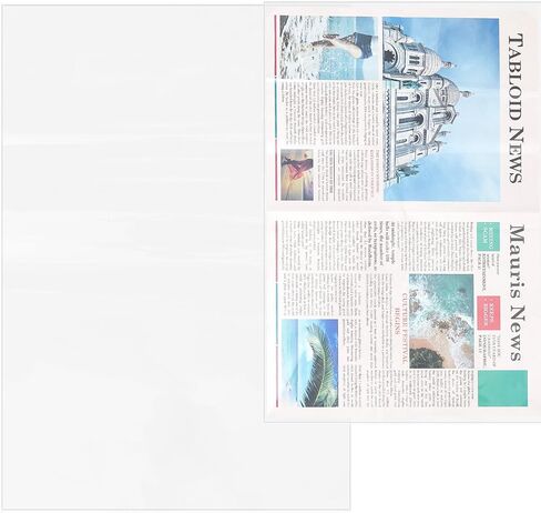 Seajan 100 Pcs 24 x 16 Inch Clear Newspaper Bags Plastic Bags Plastic Sleeves for Artwork Magazine Protector Sleeves Newspaper Packaging Photo Preservation in Saudi Arabia