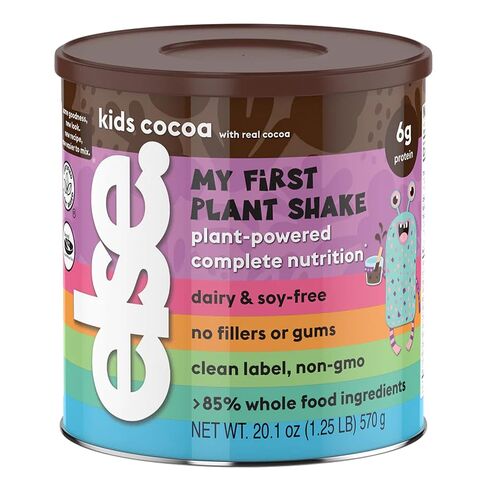 ELSE NUTRITION Plant-Based Kids Protein Shake Powder for Ages 2-12. Dairy-Free First Kids Complete Nutrition Shake with Plant Protein and 25 Vitamins & Minerals, Chocolate, 1- Pack in Saudi Arabia
