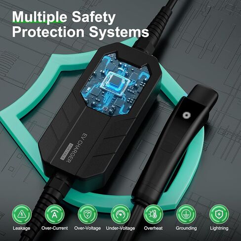 16 Amps Level 1 Tesla Charger, NEMA 5-15 Plug, Portable Electric Car Charger with a 23.5-foot Cable, Compatible with Tesla Models X/Y/3/S and Cybertruck in Saudi Arabia