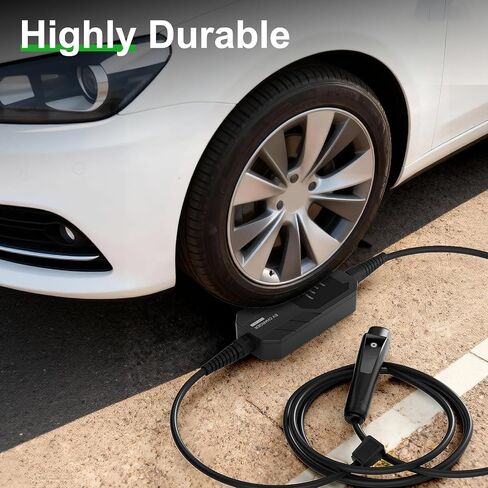 16 Amps Level 1 Tesla Charger, NEMA 5-15 Plug, Portable Electric Car Charger with a 23.5-foot Cable, Compatible with Tesla Models X/Y/3/S and Cybertruck in Saudi Arabia