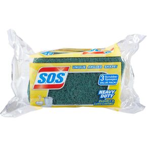 S.O.S All Surface Scrubber Sponge, 3 Count in Saudi Arabia
