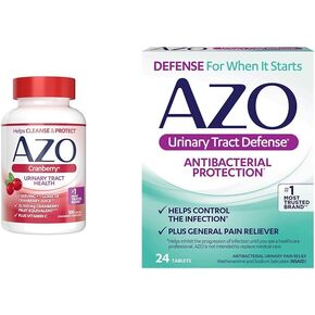 AZO Cranberry Supplement, Made with Concentrated Whole Fruit Cranberry Powder to Help Cleanse and Protect the Urinary Tract*, Sugar Free Cranberry Pills, Non-GMO, 100 Softgels in Saudi Arabia