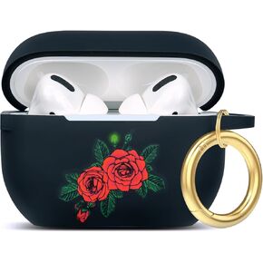 Engraved Leopard Case Compatible with AirPods 4th Generation Cover with Keychain, Skin Soft Cover for Compatible with AirPods 4 Case Full Protection,Front LED Visible, Hot Pink in Saudi Arabia