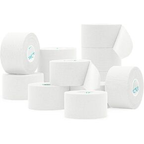 شريط رياضي OK TAPE 4 لفات، شريط رياضي للإصابات، شريط طبي صلب وسهل التمزق، شريط معصم، لا يترك بقايا لزجة | الكاحل الآمن، الإصبع، الركبة - 1.5 بوصة × 15 ياردة (بيج) in Kuwait