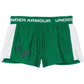 Under Armour, Girls, Tech Play Up Logo Shorts (Big Kid), Stream/Blue Topaz, Medium in Saudi Arabia