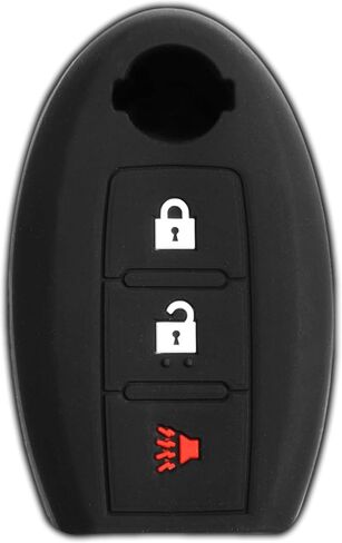 KeyGuardz Keyless Entry Remote Car Smart Key Fob Outer Shell Cover Soft Rubber Protective Case for Nissan Infiniti in Saudi Arabia