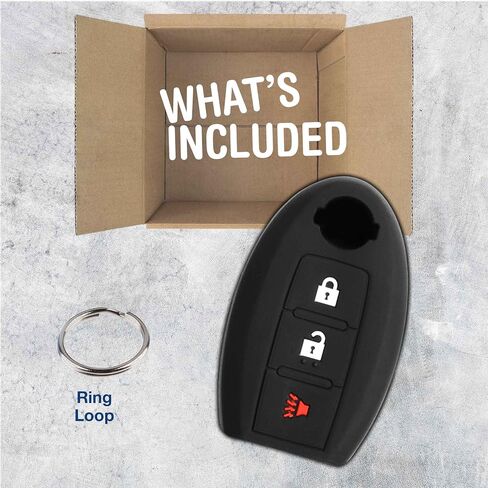 KeyGuardz Keyless Entry Remote Car Smart Key Fob Outer Shell Cover Soft Rubber Protective Case for Nissan Infiniti in Saudi Arabia