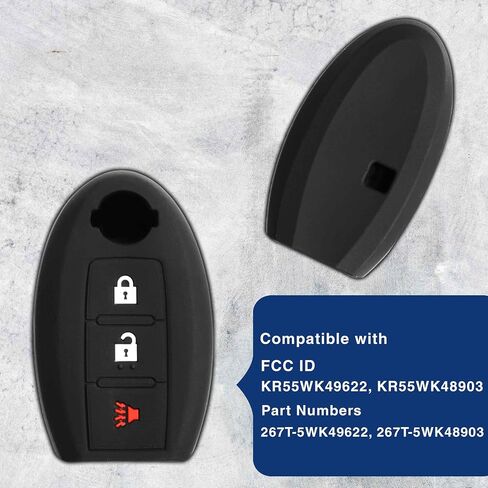 KeyGuardz Keyless Entry Remote Car Smart Key Fob Outer Shell Cover Soft Rubber Protective Case for Nissan Infiniti in Saudi Arabia