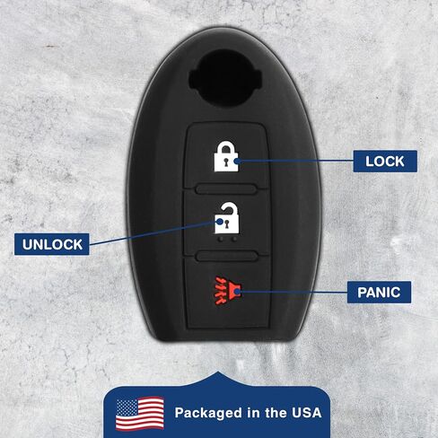 KeyGuardz Keyless Entry Remote Car Smart Key Fob Outer Shell Cover Soft Rubber Protective Case for Nissan Infiniti in Saudi Arabia