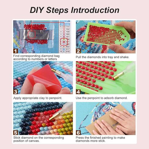 FHBUBPUP Cow Diamond Painting Kits for Adults, Flower Diamond Art Kits for Beginners, 5D DIY Full Drill Round Diamond Dot Gem Art, Craft Gift Suitable for Home Wall Decoration 12×12Inch in Saudi Arabia