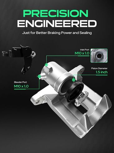 YHTAUTO Rear Passenger Side Disc Brake Calipers without Bracket Replacement for Escape 2013-2016, Mazda 3 2009-2013, Focus 2012-2018, C-Max 2013-2018, Transit Connect 2014-2018, Caliper Assembly in Saudi Arabia