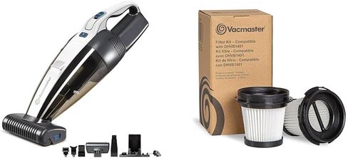 Vacmaster Pet Hair Cordless Hand Vacuum with Motorized Nozzle, 2-Speeds, LED Light, for Home & Car, Dusting Brush, Precision Nozzle, and Crevice Tool in Saudi Arabia