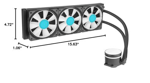 YEYIAN 120mm CPU RGB Liquid AIO Cooler,1 x PMW 4.72 Inches fan with 7 blades, Intel LGA115X/1700/2011/2011-V3/1200AMD AMD AM2/AM3/AM4/AM5/FM1/FM2 Sockets, Water Cooling System for Gaming Desktop in Saudi Arabia