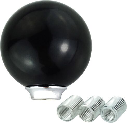 Abfer Black 8 Ball Shifter Knob with Adapters Car Billiard Round Gear Shift Handle Lever Stick Shifting Knob Fit Most Automatic Manual Transport Vehicles in Kuwait