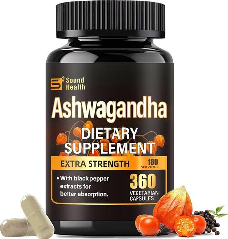 Organic Ashwagandha Capsules Supplement - 7000mg Herb Powder Equivalent per ，Immune Support, Hormone Balance - Enhanced Nutrient Absorption - 120 Capsules (60 Servings) in Kuwait