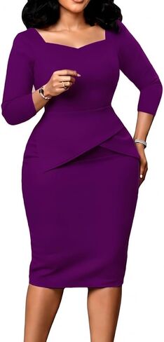 Church Dress for Womens Casual Bodycon Dresses Elegance Midi Wrap Dresses Teacher Office Suiting Modest Business Outfits in Saudi Arabia