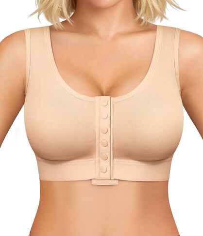 BRABIC Full Coverage Wireless Bras for Women No Underwire Compression Front Closure Comfort Post Surgery Bra in Saudi Arabia
