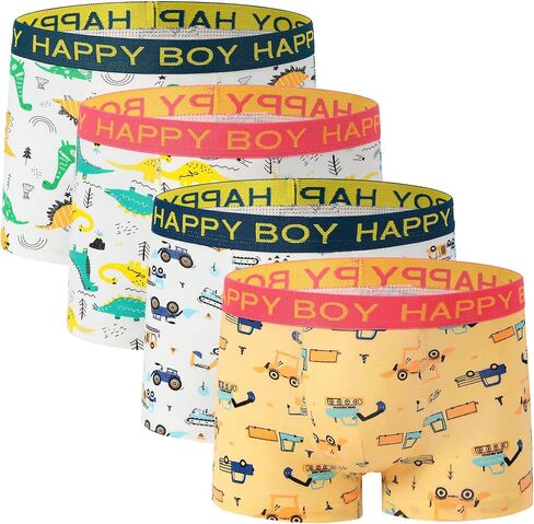 SkiBeaut Boy Boxer Brief Multipack Little Kids Underwear Children Cute Panties Boys Short for 2-12 Years, Pack of 4 in Saudi Arabia