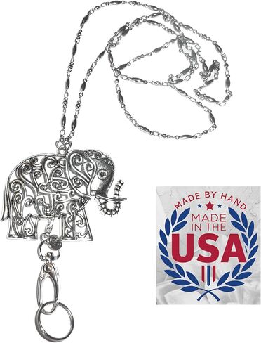 Elephant Breakaway Women's Lanyard Strong Stainless Steel Chain, Trendy ID Badge Card Holder Teacher Nurse Cruise Keys Keychain in Saudi Arabia