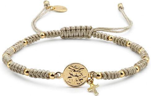 St Michael the Archangel Medal Adjustable Red String Pulsera San Miguel (Red) (Black) in Saudi Arabia