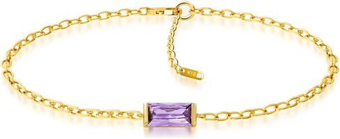 Birthstone Bracelets for Women Girls, Dainty 18K Gold Plated Non Tarnish Trendy Simple Cubic Zircon Adjustable Bracelet Jewelry Gifts for Her Mom Wife Girlfriend (November(Citrine)) in Saudi Arabia