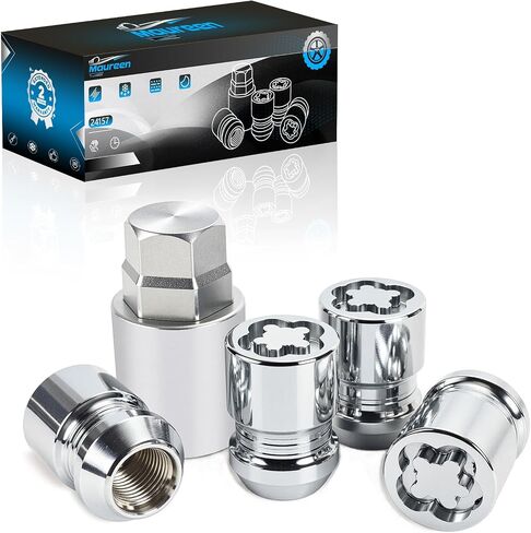 Wheel Locks | Wheel Locks Lug Nuts | M12 x 1.25 Locking Lug Nuts| Fit for Nissan Altima Rogue Infiniti Q50 QX60 Subaru Outback Forester Suzuki Datsun Mercury and More 13/16" Hex Key Cone Seat, 24154 in Kuwait