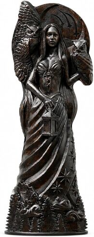 Goddess Nyx statue, goddess of the night, Greek goddess statue, Moon goddess, Greek mythology Selene goddess Ancient greek Alta (Wood) in Saudi Arabia