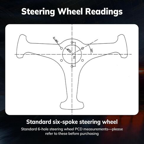 14"" Racing Steering Wheel, Perforated Leather Trim Stitch Steering Wheel for Corvette 1963-1982 Steering Wheel, Black in Saudi Arabia