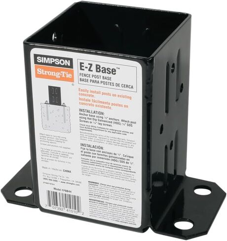 Simpson Strong-Tie FPBB44 E-Z Base Black Powder-Coated Post Base for 4x4 in Saudi Arabia