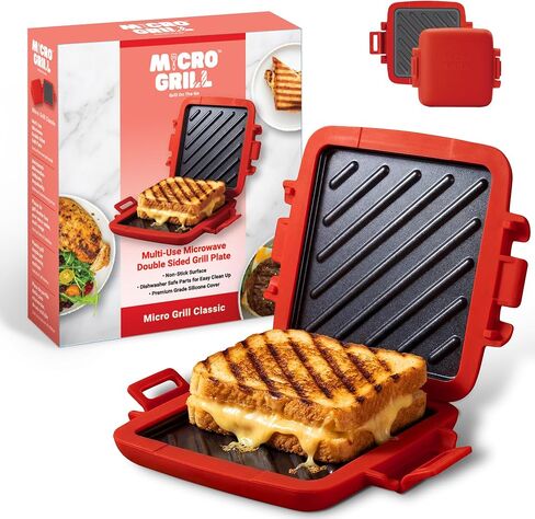 | Microwave Sandwich Maker - Grilled Cheese Sandwich Maker - Munchy - Toastie Maker- Panini Press - Travel Sandwich Maker (Red) in Saudi Arabia