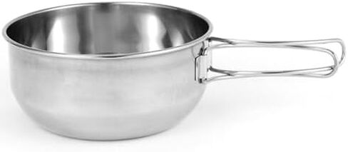 Keenso Camping Bowl with Scale, Foldable Handle, Stainless Steel, Lightweight Sierra Cup, Outdoor Use for Camping, Hiking, Picnics in Saudi Arabia